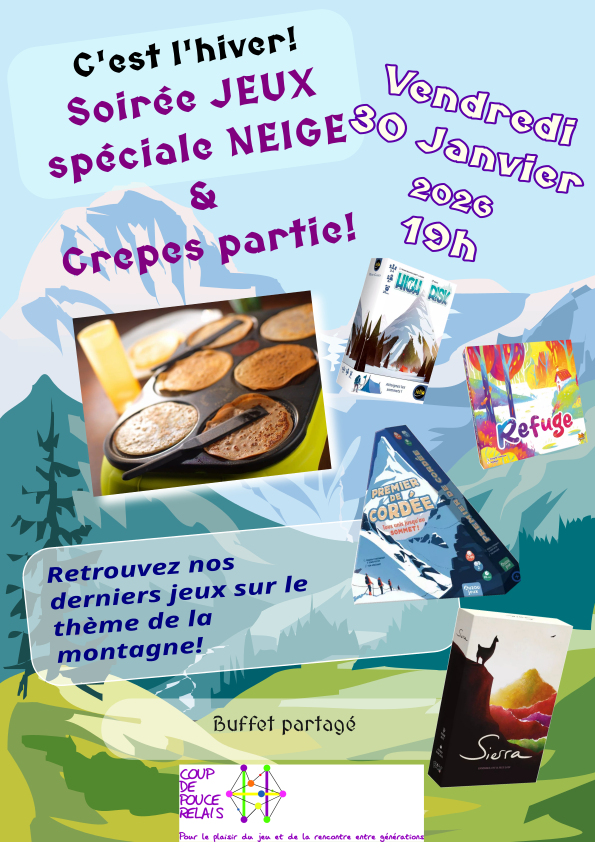 Image de l'article Soirée jeux du Vendredi 30 Janvier