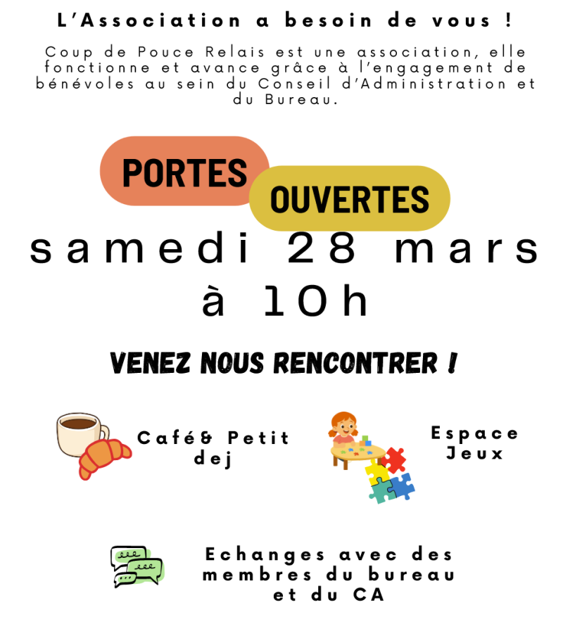 Image de l'article P'tit Dej Portes Ouvertes samedi 28 Mars